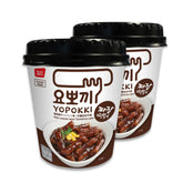 Yopokki Instant Tteokbokki Cup with Jjajang packaging for a quick snack.