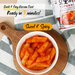 Yopokki sweet spicy cup features chewy rice cakes and bold sauce