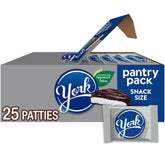 YORK Dark Chocolate Peppermint Patties pantry pack front view for quick snacking