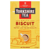 Yorkshire Tea Biscuit Brew tea bags in a box, perfect for comforting moments