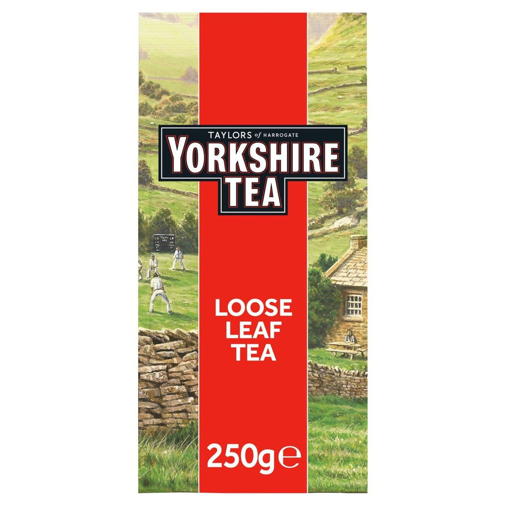 Yorkshire Tea loose-leaf tea in a jar for a robust morning brew