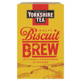 Yorkshire Tea Malty Biscuit Brew tea bags offer a comforting, biscuit-inspired cup.