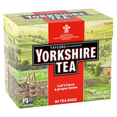 Yorkshire Tea pillow tea bags ready for a quick steep and rich cup.