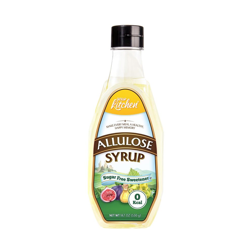 Your Kitchen Allulose Syrup bottle demonstrates a versatile zero-calorie sweetener option.