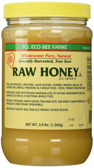 YS Eco Bee Farms RAW HONEY 3lb bottle pack, perfect drizzle on toast for natural sweetness