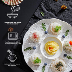 YUHO Konjac Noodles rice pasta bowl, versatile plant-based option.
