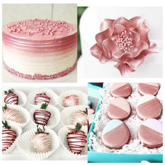 YumCraft cake glitter pink shimmer for elegant wedding cakes and desserts.