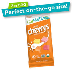 YumEarth Candy Chewys Organic Gng open-label display showing freshness