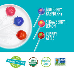 YumEarth Duo Pops allergen-free label, suitable for allergy-conscious snacking.
