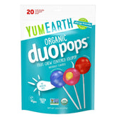 YumEarth Duo Pops fruit chew center close-up, vibrant flavor for on the go snacking.