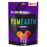 YumEarth Organic Halloween Lollipops in assorted flavors for trick-or-treat fun.
