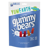 YumEarth gummy bears 10-pack display, ideal for lunchbox snacks