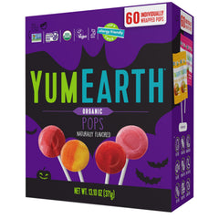 YumEarth organic Halloween lollipops with eight fruity flavors
