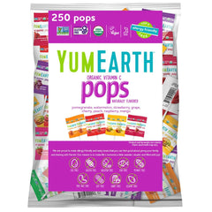 YumEarth Vitamin C Pops in assorted flavors for a vibrant, kid-friendly snack.