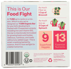 Yumi Bars ingredients highlight organic components for wholesome snacking