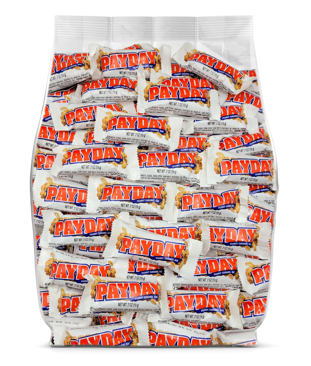 Yummy Chew PayDay fun size bars package for events and gatherings.