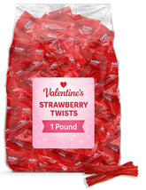YUMTOV Strawberry Twist Licorice in a 1 lb bag ready for sharing at parties.