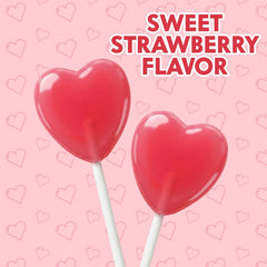 Yumzo heart lollipops strawberry flavor adds festive color