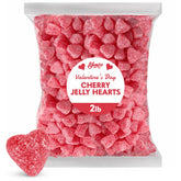 Yumzo Valentine cherry jelly hearts 2lb pack ready for gift bags and party bowls.