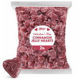 Yumzo Valentine cinnamon gummy hearts 2lb bulk display for sharing fun