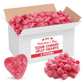Yumzo Valentines Day cherry jelly hearts for bulk sharing at parties and classrooms.