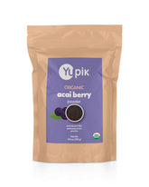 Yupik Acai Powder packaging shows organic certification, ideal for smoothie prep.