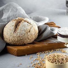 Close-up of Yupik buckwheat flour fine grind