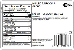 Yupik chia seed powder with scoop for precise measuring in recipes