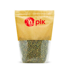 Yupik dry roasted edamame bag front for unsalted, protein-packed snack