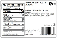 Yupik Granola Berry Patch milk pour, quick breakfast idea