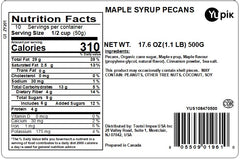 Yupik maple syrup pecans grab-and-go snack, ideal for gatherings.