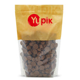 Yupik mini peanut butter cups with milk chocolate coating, ideal for snacking.