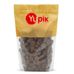 Yupik mini peanut butter cups with milk chocolate coating, ideal for snacking.