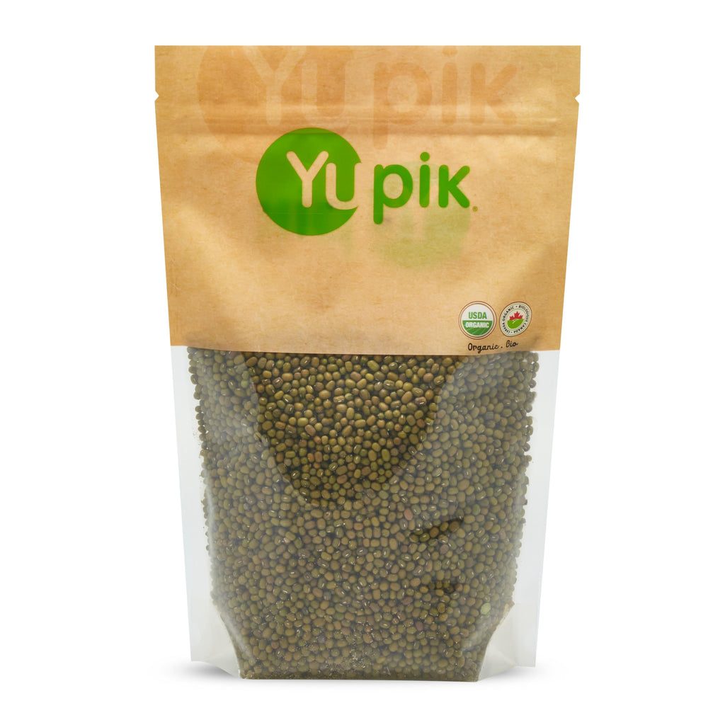 Yupik Organic Mung Beans in 2.2 lb pack ready for sprouting and soups.