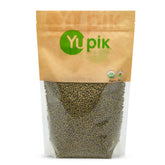 Yupik Organic Mung Beans in 2.2 lb pack ready for sprouting and soups.