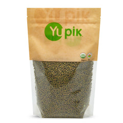 Yupik Organic Mung Beans in 2.2 lb pack ready for sprouting and soups.