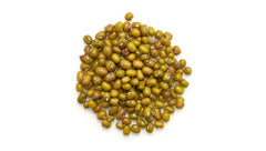 Yupik mung beans soaking in water to soften for cooking.