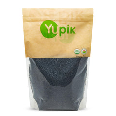 Yupik Organic Black Beluga Lentils pack shot highlighting protein and fiber benefits