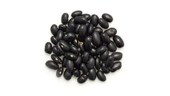 Yupik organic black turtle beans soaked in water preparing for cooking