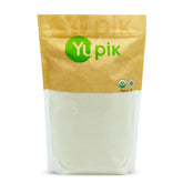 Yupik Organic Coconut Flour packaging emphasizes organic certification for trusted baking.
