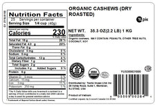 Yupik organic dry roasted cashews hand; convenient, iron-rich crunch for on-the-go.