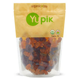 Yupik packaging shows organic fruit gummy bears, a vegan, gluten-free snack