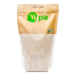 Yupik Organic Ground Date Powder bag ready for storage and use