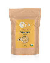Yupik Organic Ground Tigernuts Powder 1lb in its bag, ideal gluten-free baking option.
