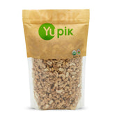 Yupik cashew pieces packaging for 2.2 lb bag, ideal for gluten-free snacking.