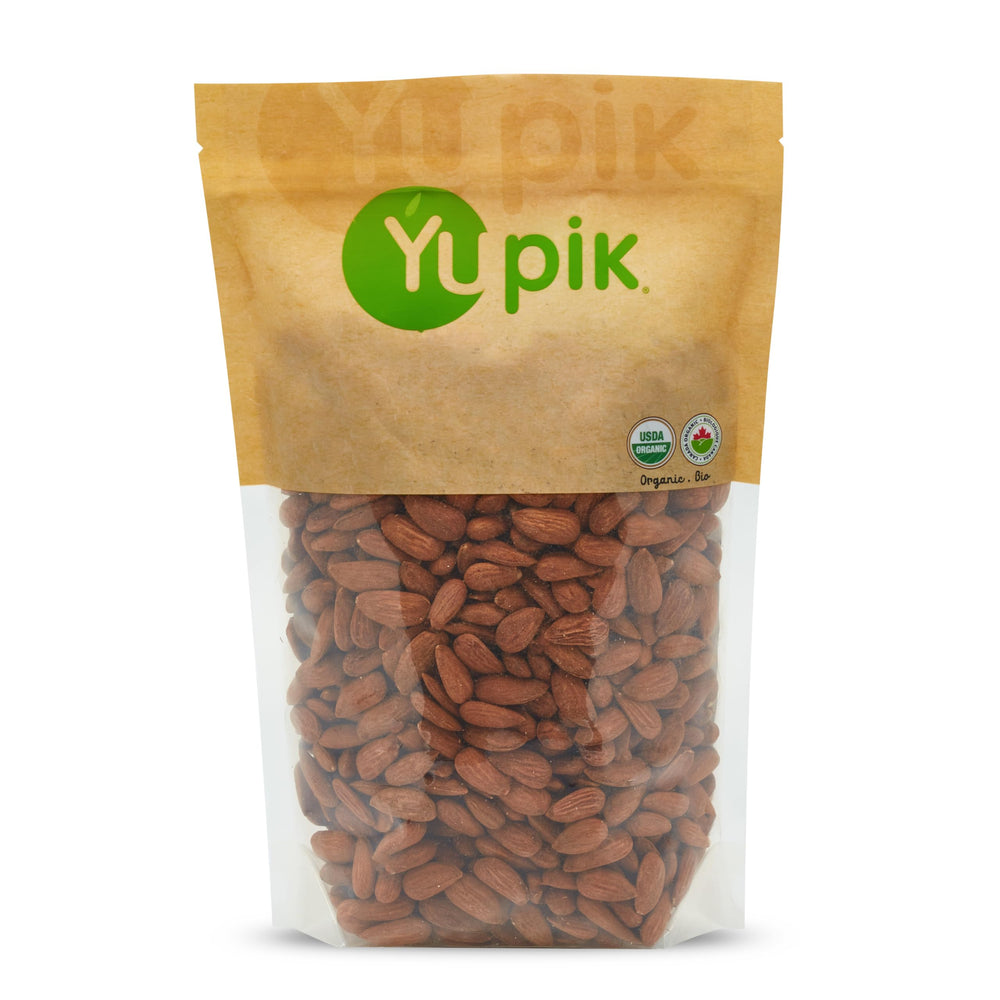 Yupik organic raw European almonds 2.2 lb pack: whole nuts ready to snack.