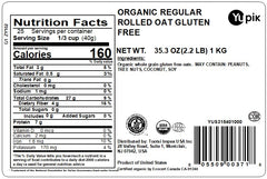 Yupik Organic Rolled Oats lightly toasted close-up texture for flavor depth.