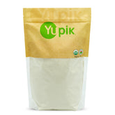 Yupik Organic Sorghum Flour packaging on shelf, ideal for pantry storage and home baking.