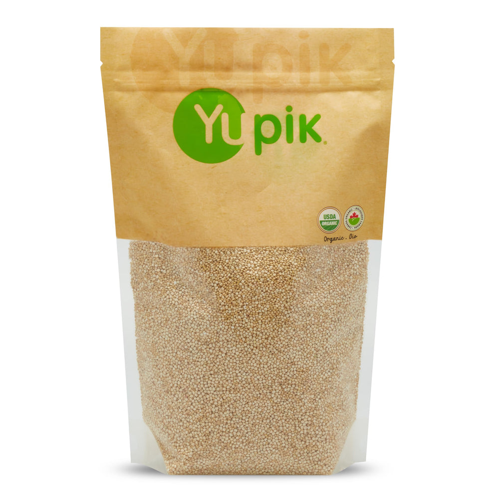 Yupik white quinoa bag front, organic and protein-rich