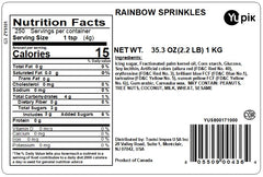 Yupik Rainbow Sprinkles on ice cream creates a festive dessert.